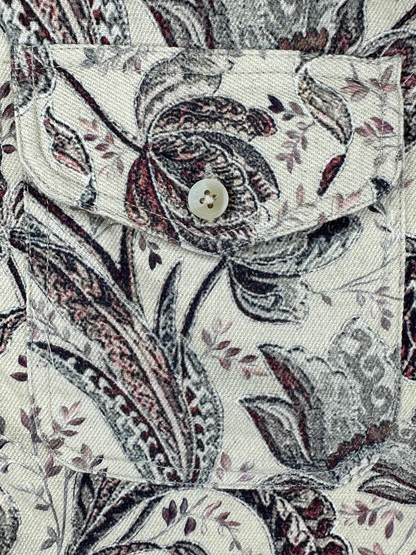 Men’s Heavy Drill Floral Print Shirt