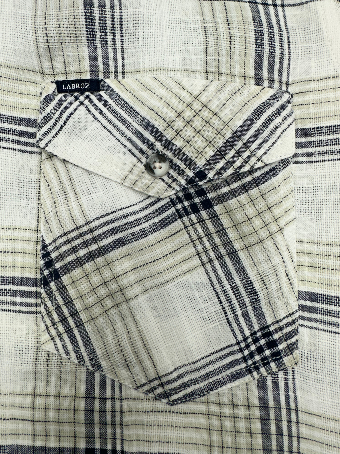 Men's Dobby Check Beige Slim Fit Shirt