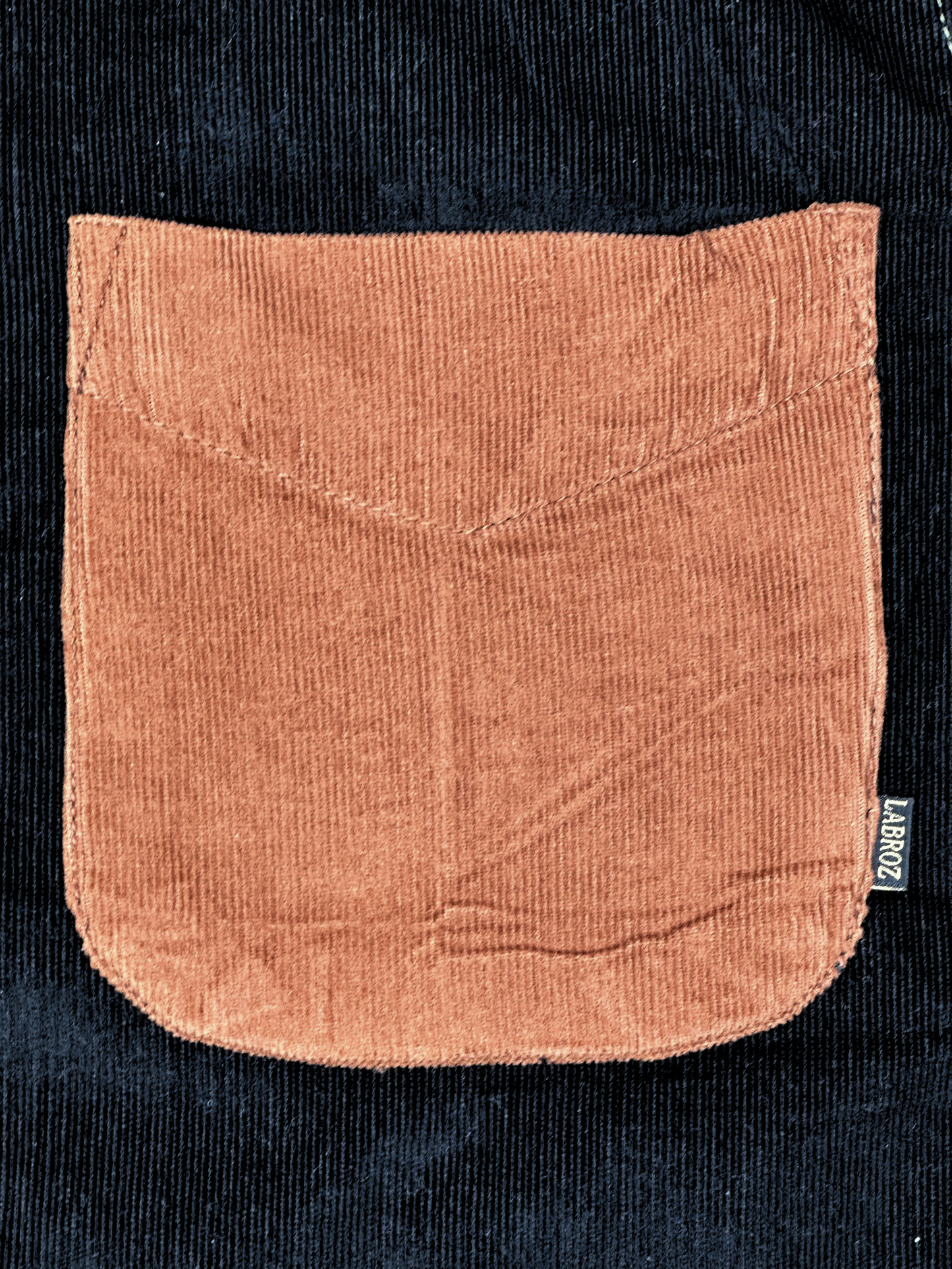 Men's Slim Fit Color Block Corduroy Shirt