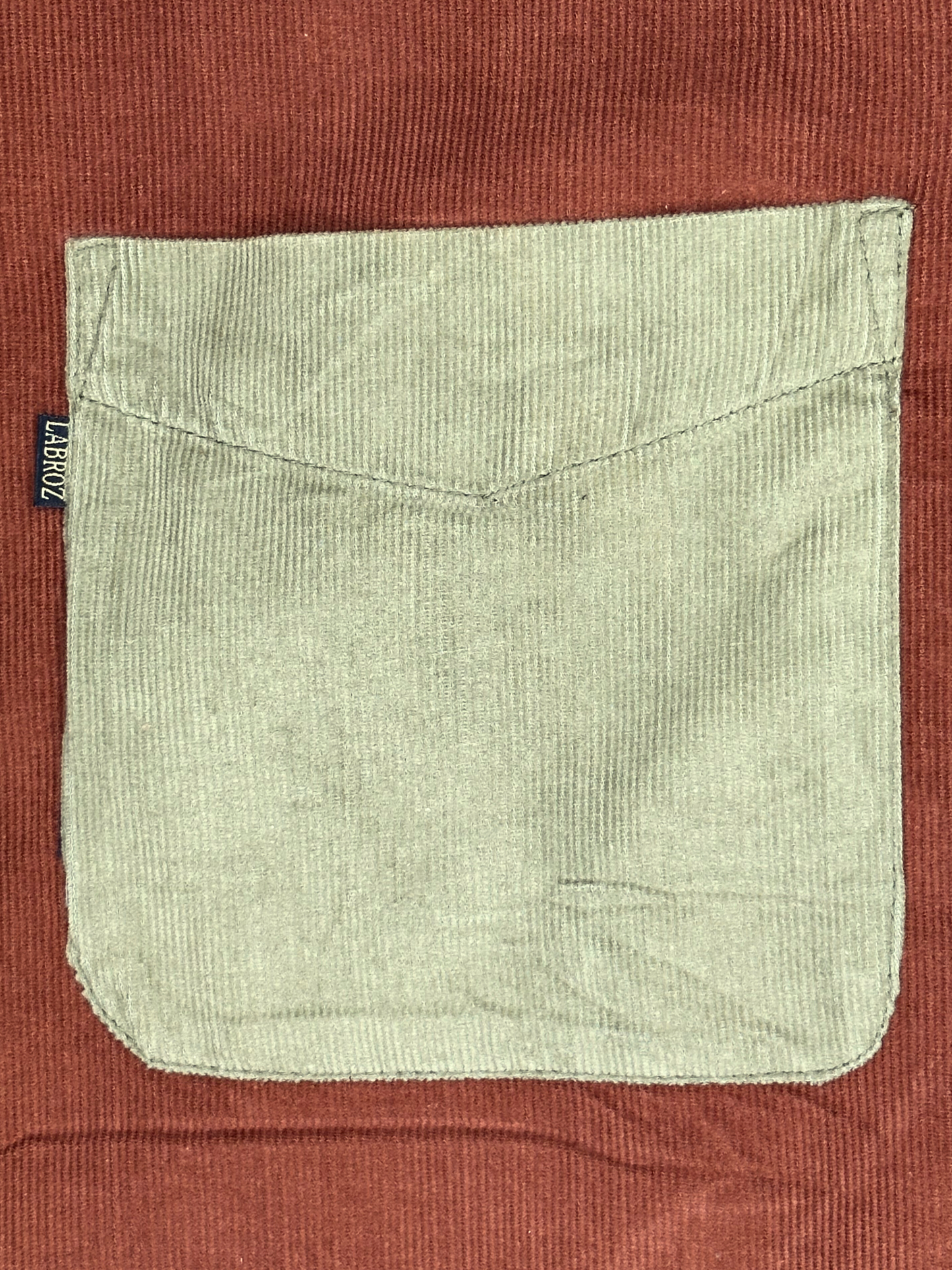 Men's Slim Fit Color Block Corduroy Shirt