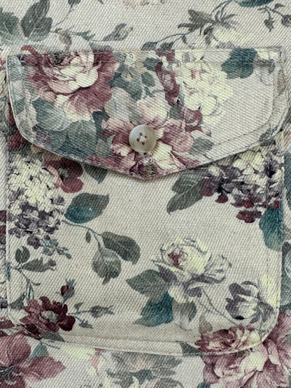 Men’s Heavy Drill Floral Print Shirt