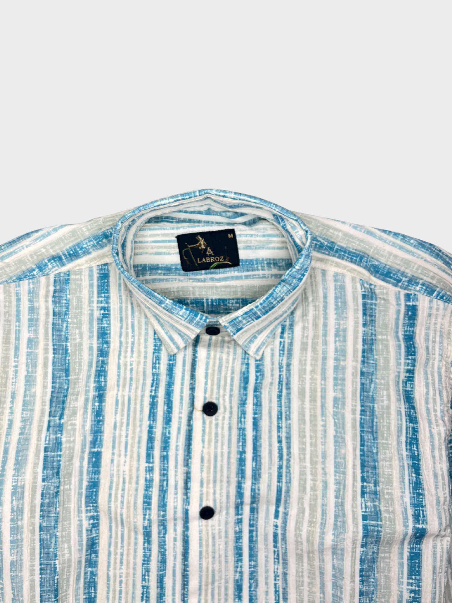 Men’s Crinkle Fabric Abstract Print Shirt