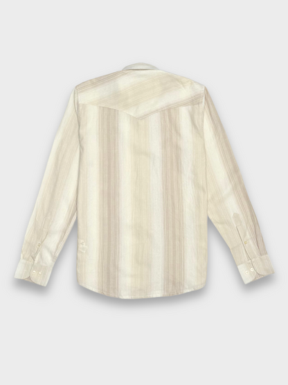 TAN SLIM FIT LINEN BLEND SHIRT