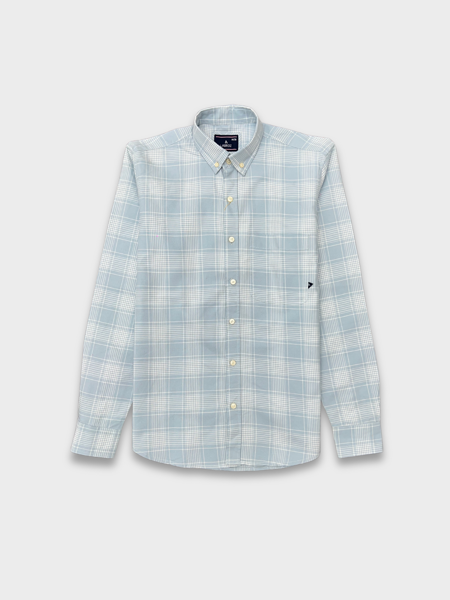 BLUE OXFORD  CHECKERED SLIM FIT SHIRT