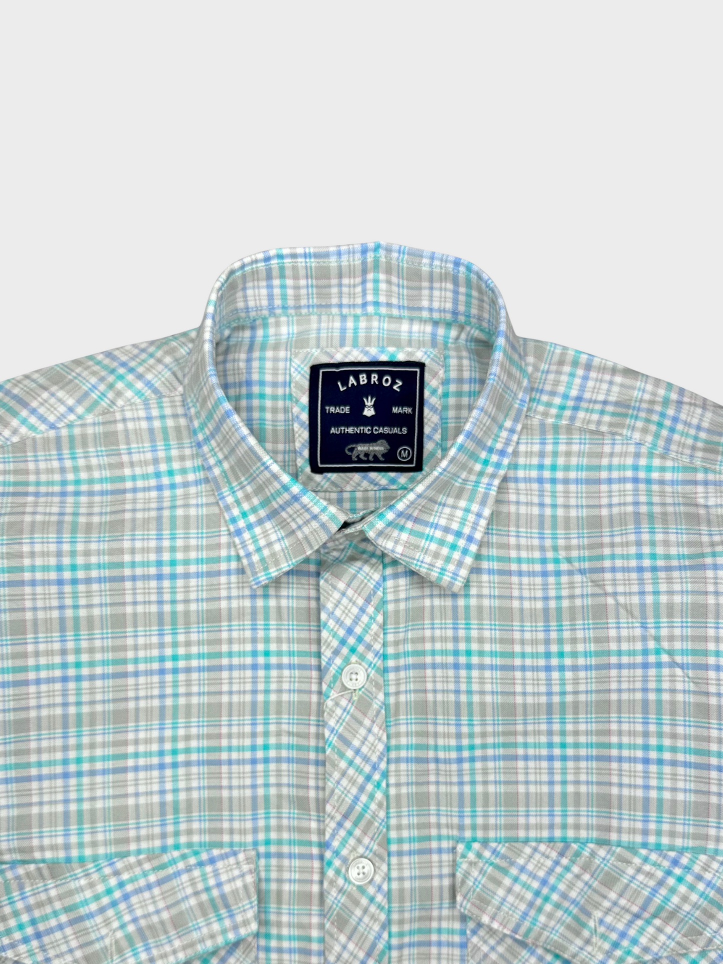 Men's Multicolor Checkered Slim Fit Oxford Shirt