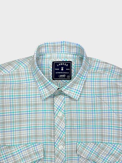 Men's Multicolor Checkered Slim Fit Oxford Shirt