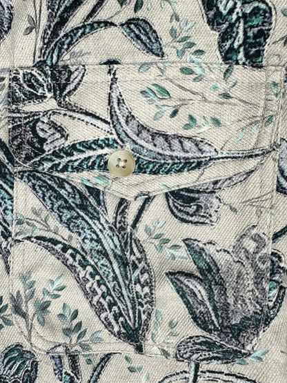 Men’s Heavy Drill Floral Print Shirt