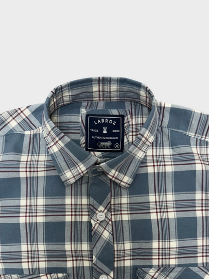 Men's Multicolor Checkered Slim Fit Oxford Shirt