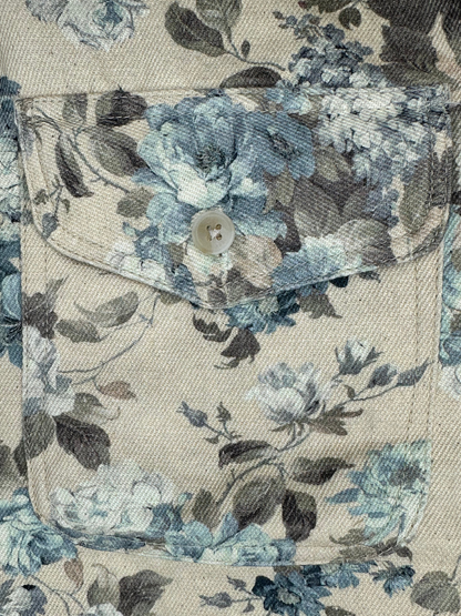 Men’s Heavy Drill Floral Print Shirt