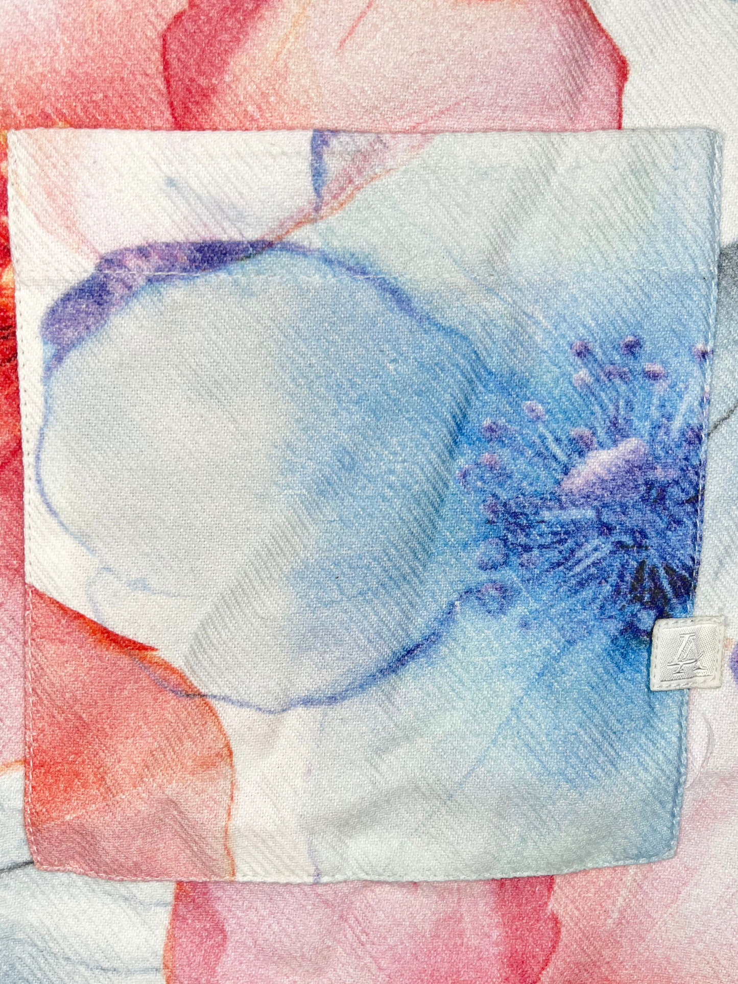 Men's Relaxed Fit Floral Print Heavy Twill Camp Collar Shirt