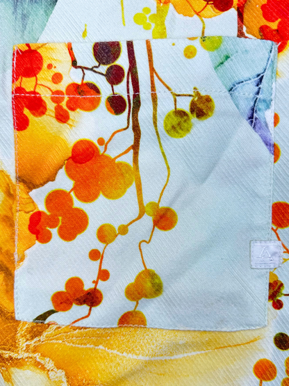 Men's Relaxed Fit Floral Print Heavy Twill Camp Collar Shirt