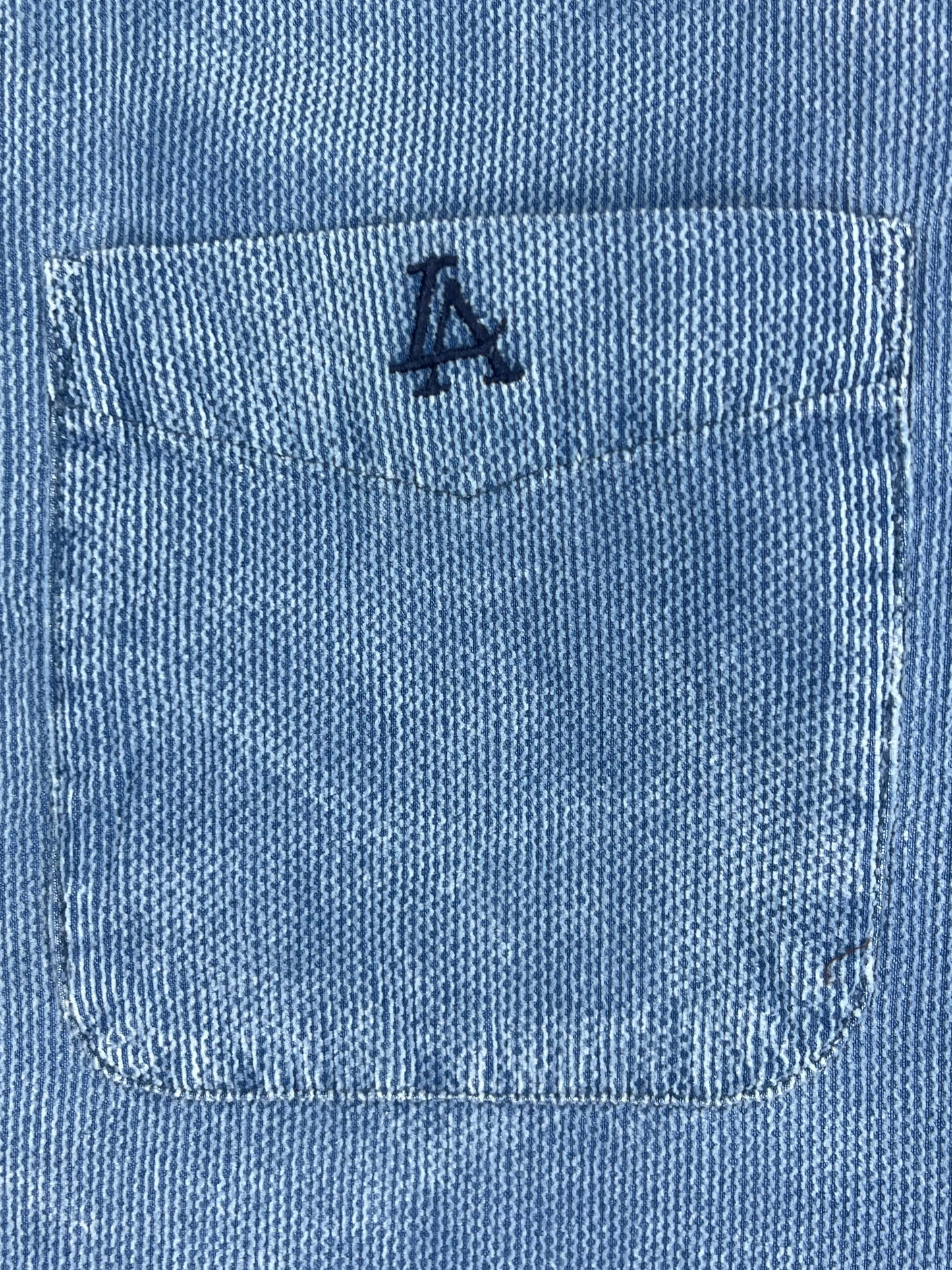 Men’s Texture Indigo Velvet Corduroy Shirt