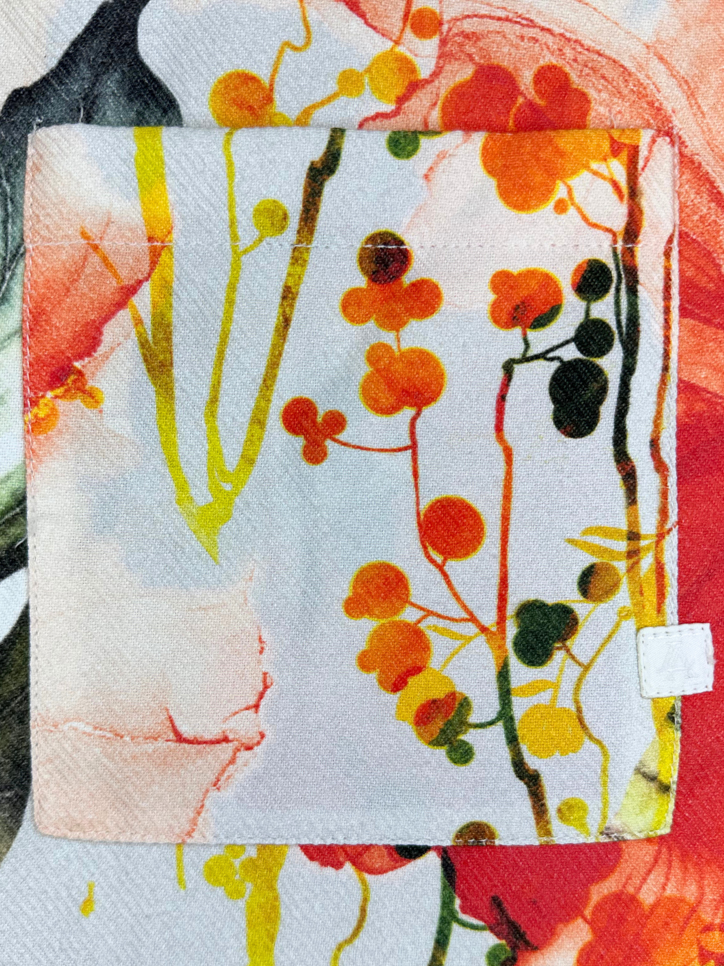 Men's Relaxed Fit Floral Print Heavy Twill Camp Collar Shirt