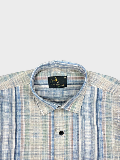 Men’s Crinkle Fabric Abstract Print Shirt