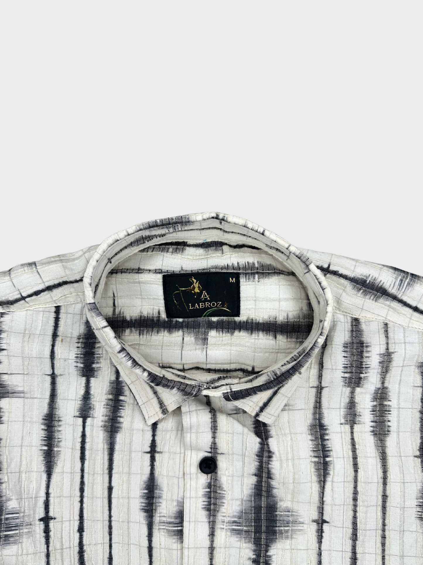 Men’s Crinkle Fabric Abstract Print Shirt