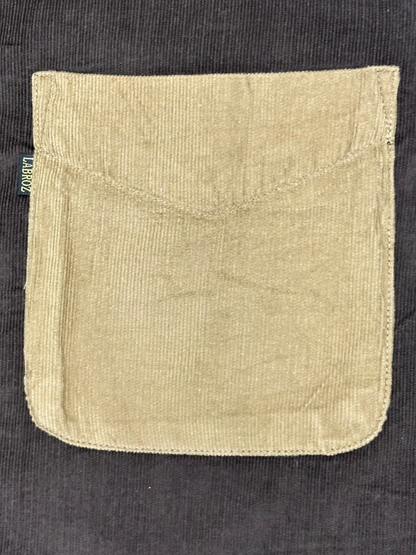 Men's Slim Fit Color Block Corduroy Shirt