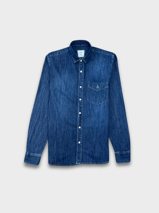 DARK BLUE SLIM FIT DENIM SHIRT