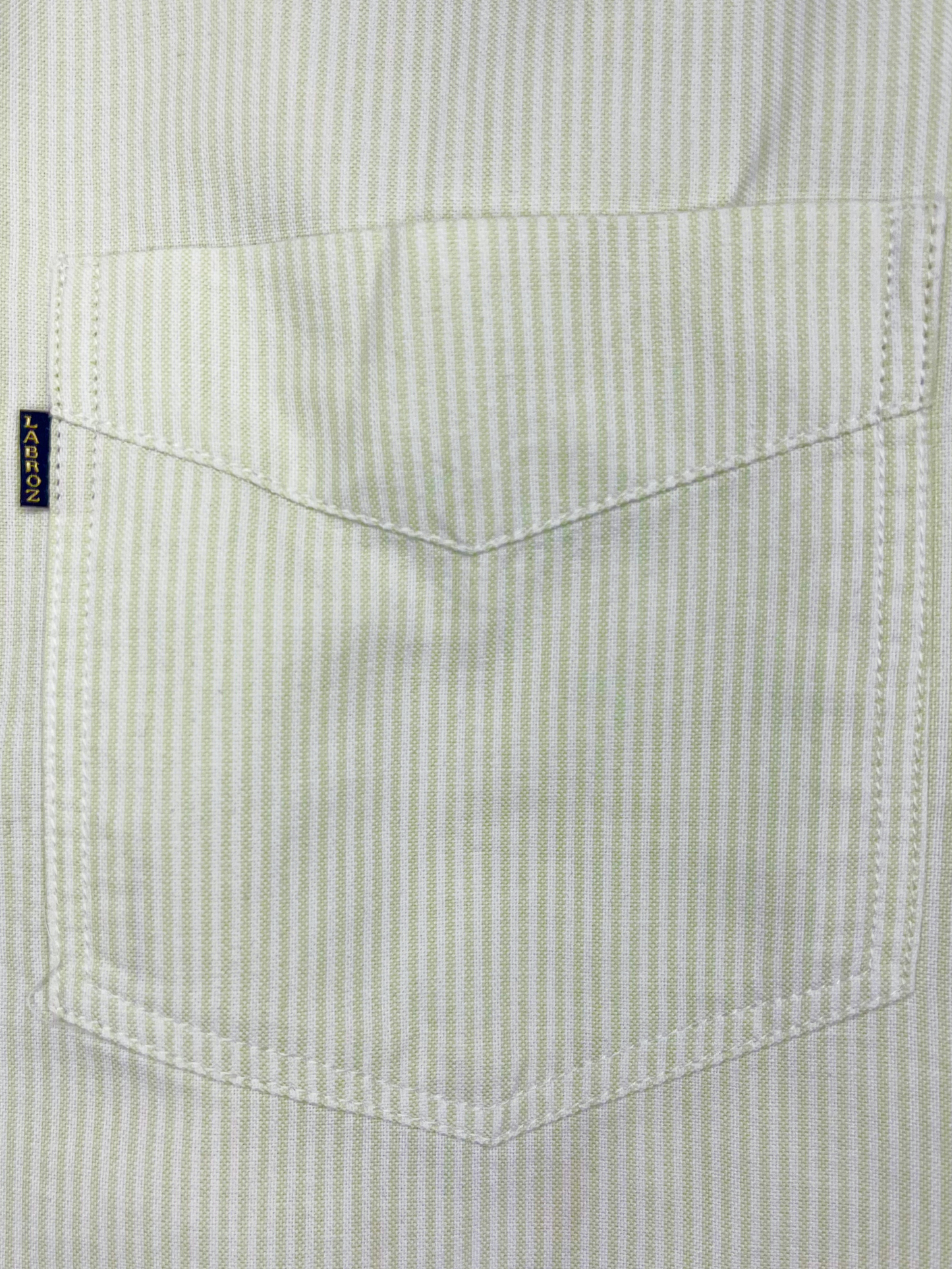 Men's Slim Fit Soft Green Striped Oxford TFO Shirt