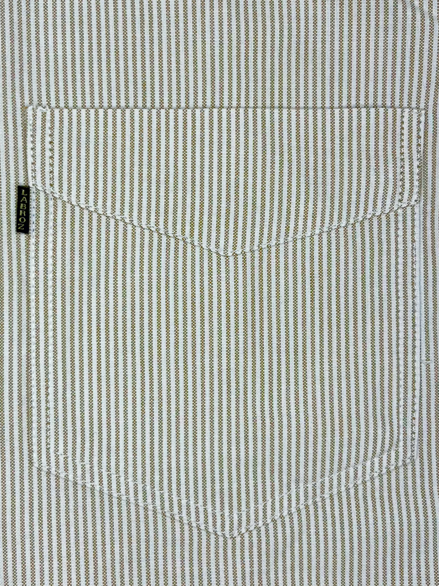 Men's Slim Fit Tan Striped Oxford TFO Shirt