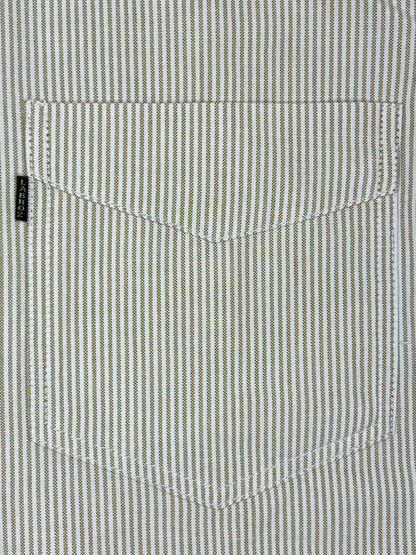 Men's Slim Fit Tan Striped Oxford TFO Shirt