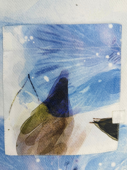 Men's Relaxed Fit Floral Print Heavy Twill Camp Collar Shirt