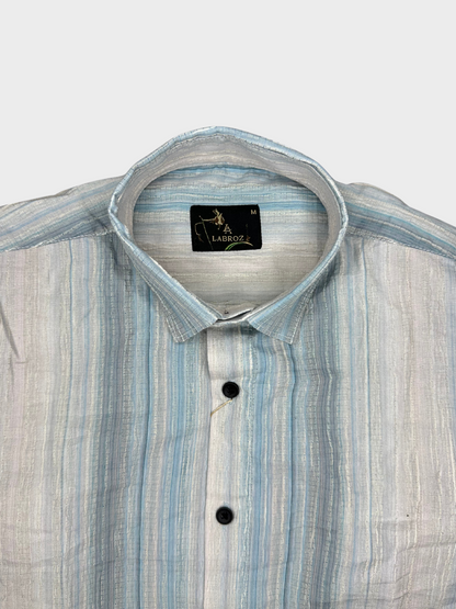 Men’s Crinkle Fabric Abstract Print Shirt