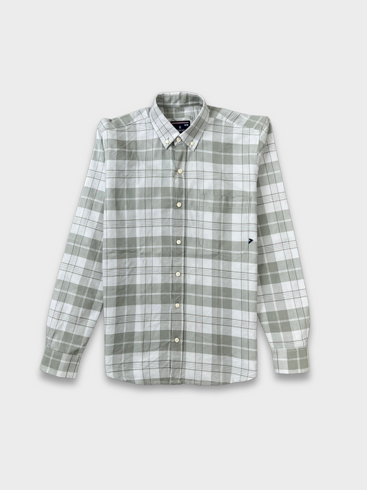 SAGE OXFORD CHECKERED SLIM FIT SHIRT