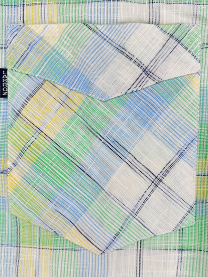 Men’s Linen Multicolor Check Shirt