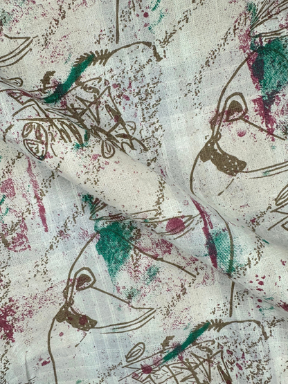 Men’s Fancy Dobby Multicolor Abstract Print Shirt