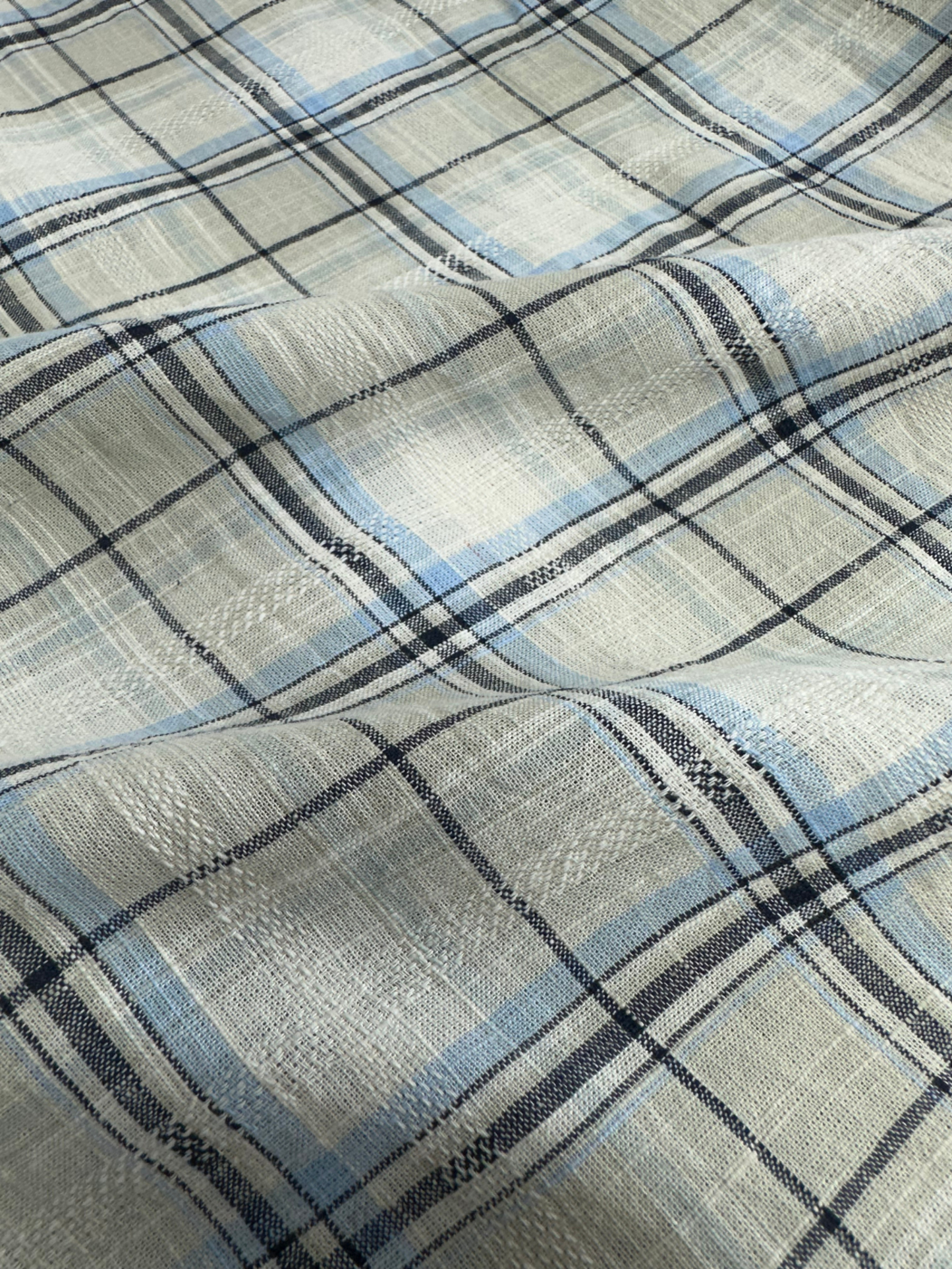 Men's Dobby Check Ecru Slim Fit Shirt