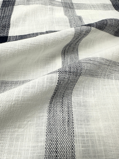 Men's White Dobby Check Slim Fit Shirt