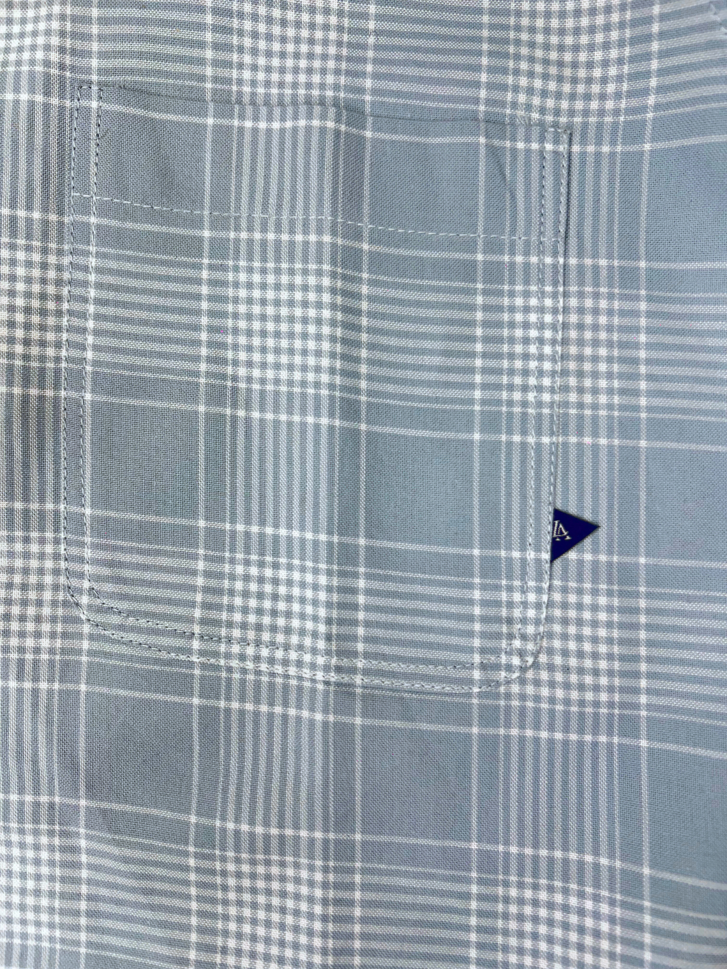 BLUE OXFORD  CHECKERED SLIM FIT SHIRT