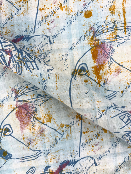 Men’s Fancy Dobby Multicolor Abstract Print Shirt