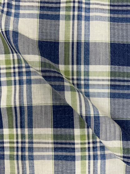 Men's Herringbone Indigo Check Shirt