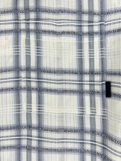 MEN'S SHANEEL EMBROIDERED GREY CHECK SLIM FIT SHIRT