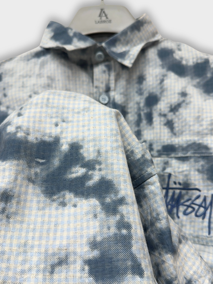 Men’s Fancy Dobby Multicolor Abstract Print Shirt