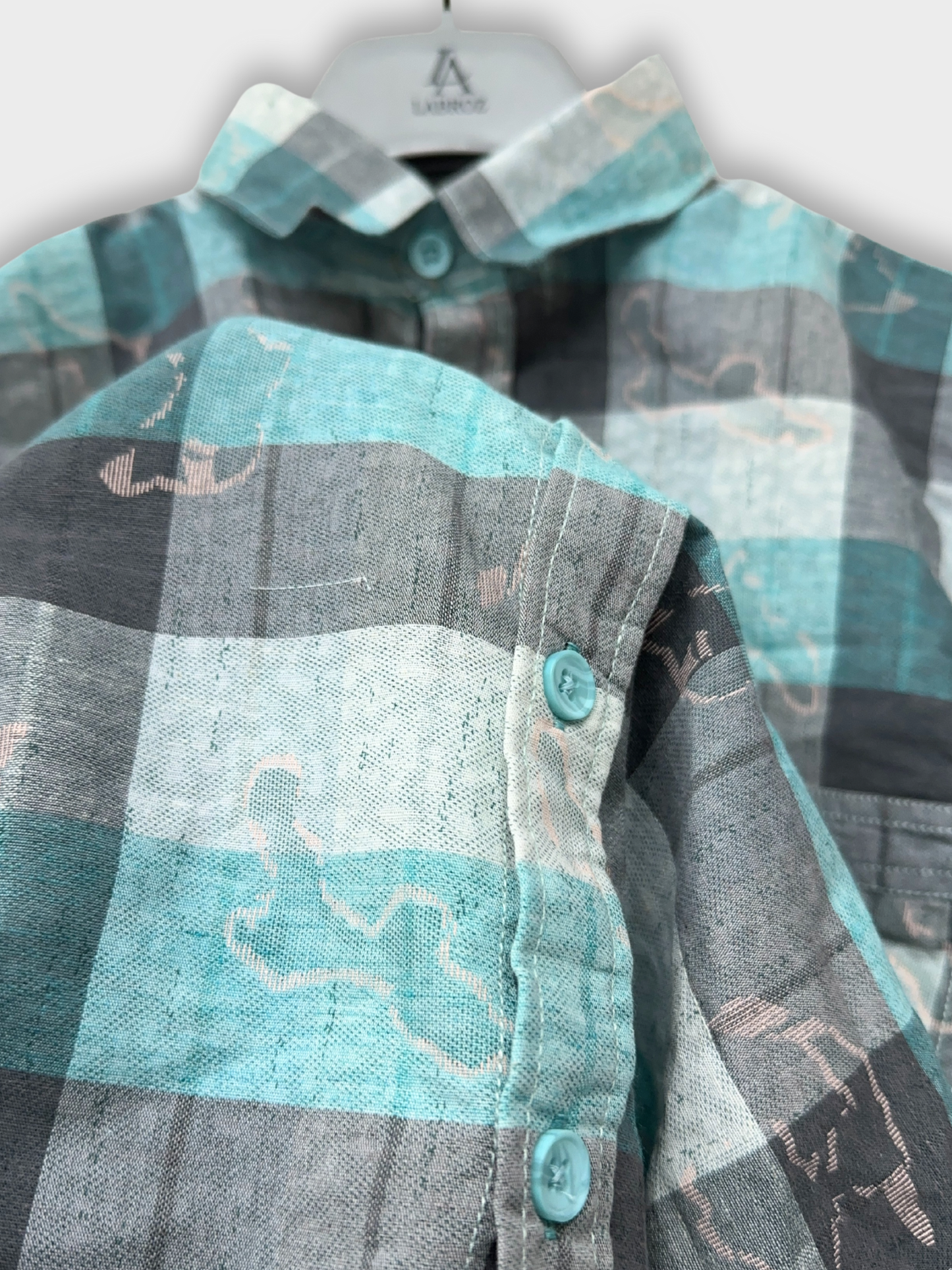 Men’s Fancy Dobby Multicolor Abstract Print Shirt