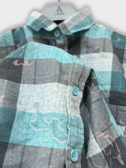 Men’s Fancy Dobby Multicolor Abstract Print Shirt