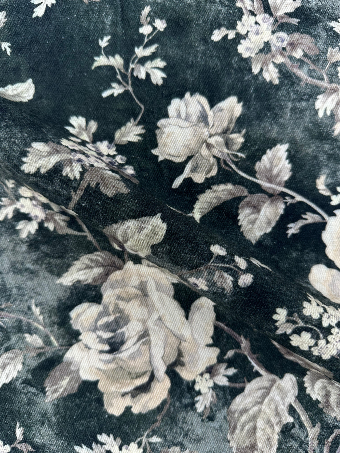 Men’s Heavy Drill Floral Print Shirt