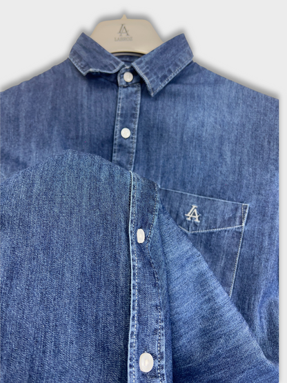 DARK BLUE SLIM FIT DENIM SHIRT