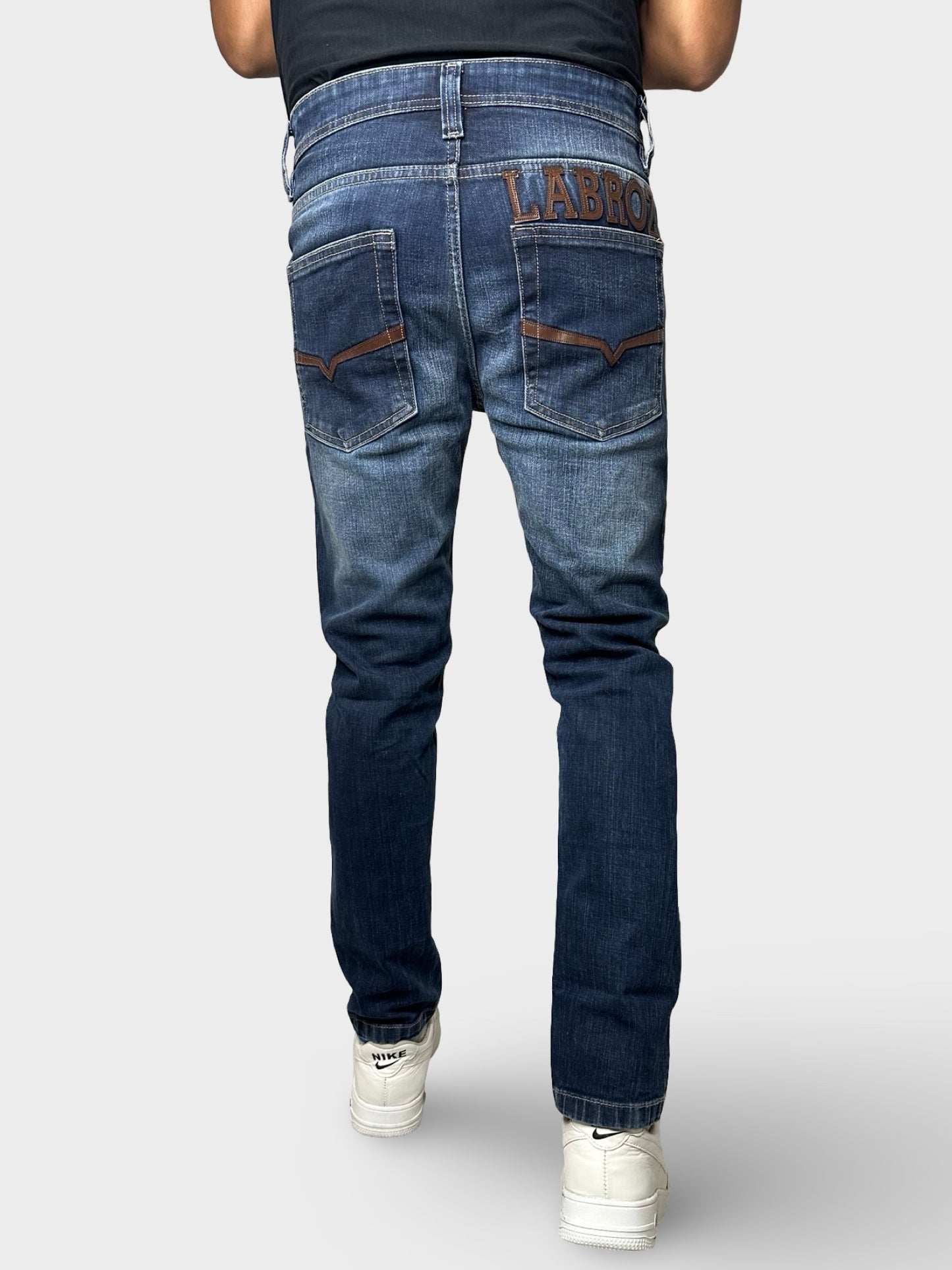 Men’s Mid Blue Ankle Fit Jeans