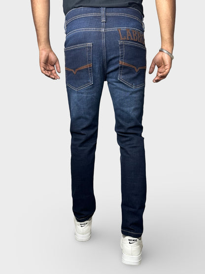 Men’s Navy Blue Ankle Fit Jeans