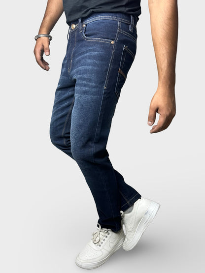 Men’s Navy Blue Ankle Fit Jeans