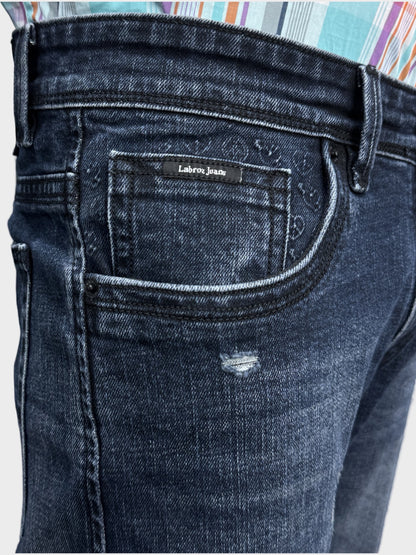 DARK BLUE RUGGED COMFORT FIT DENIMS