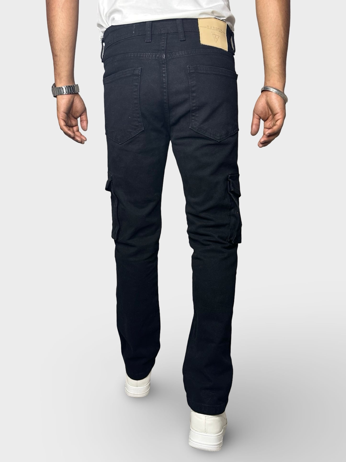 Men’s Black 6-Pocket Comfort Fit Cargo