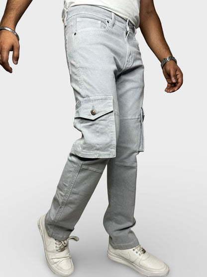 Men’s Ice Grey 6-Pocket Comfort Fit Cargo