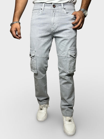 Men’s Ice Grey 6-Pocket Comfort Fit Cargo