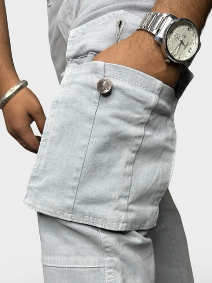 Men’s Ice Grey 6-Pocket Comfort Fit Cargo