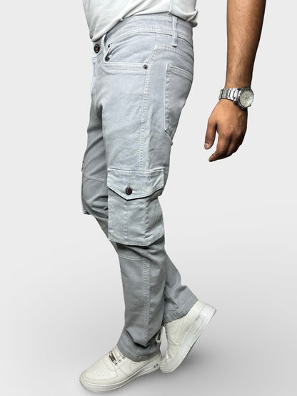 Men’s Ice Grey 6-Pocket Comfort Fit Cargo