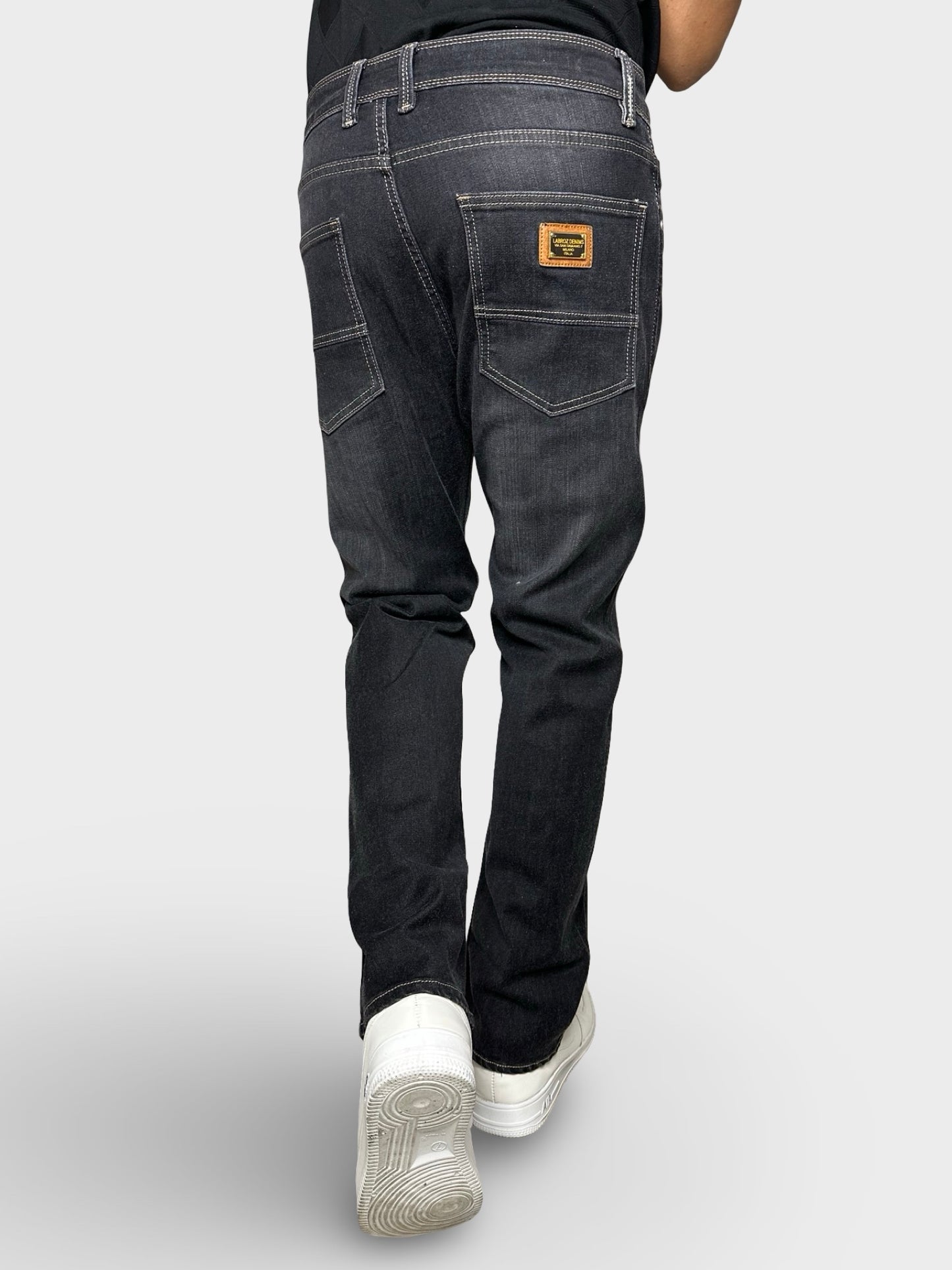 Men's Washed Black Comfort Fit Premium Finish Jeans